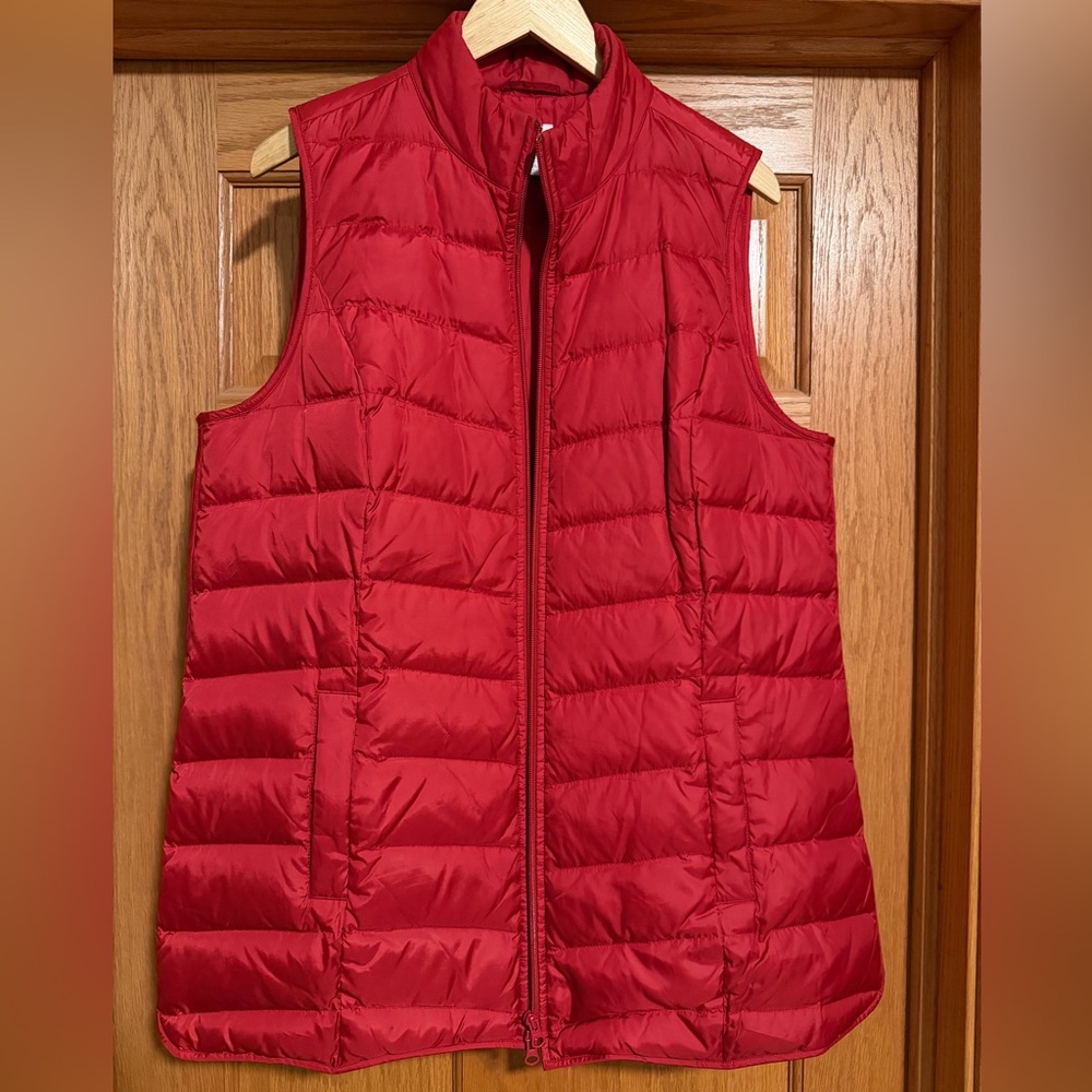 J. Jill Cherry Red Down Vest